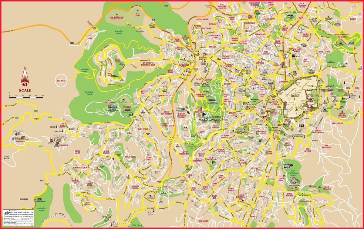 耶路撒冷城市地图
