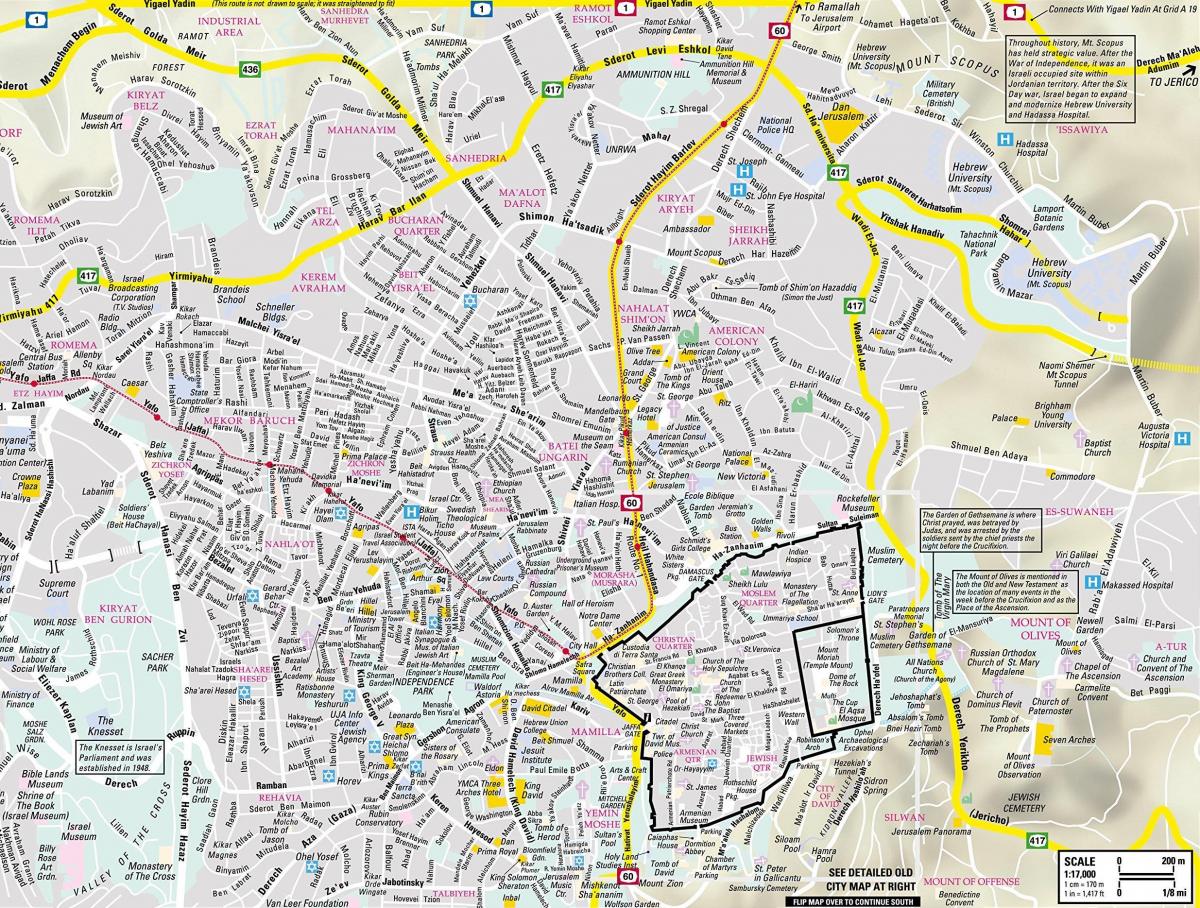 耶路撒冷街道地图
