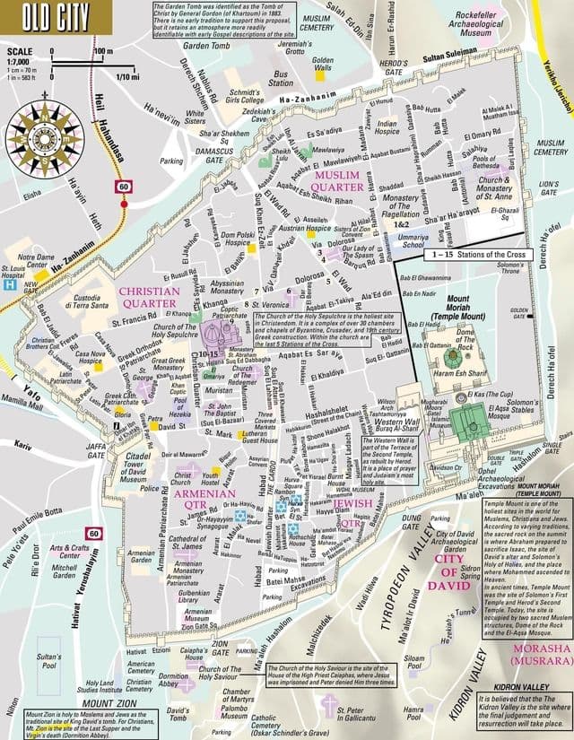 耶路撒冷市中心地图