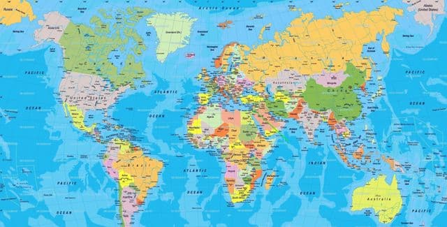 世界地图上的耶路撒冷位置