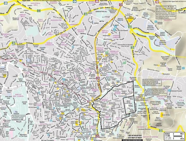 耶路撒冷街道地图